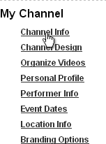 Channel Info lets you edit numerous channel parameters.