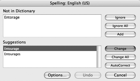 After performing a basic search, click the plus-sign button at the right end of the Search bar to summon the advanced search controls. You can include multiple criteria in your search by clicking the plus-sign button to the right of each search field then set the pop-up menu at the top to match all of the criteria or any of the criteria. As you manipulate these pop-up menus and fields, Entourage searches showing the results in the list below.