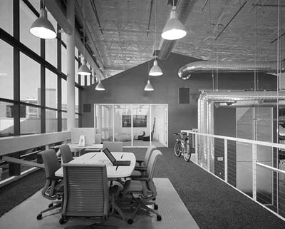 One of the creative interiors of Google's main campus in Mountain View, California.