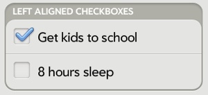 A Check Box widget example