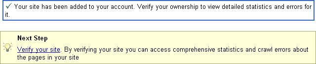 Google Webmaster Tools: Site ownership verification