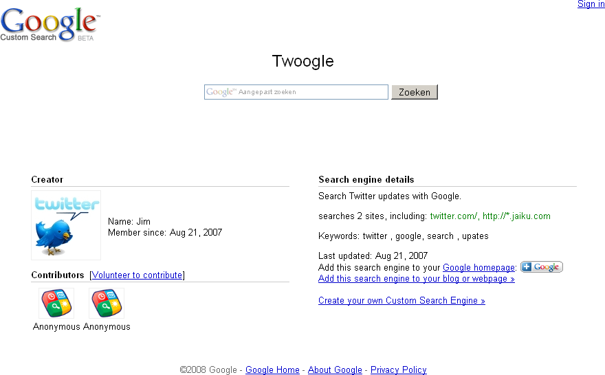 Twoogle