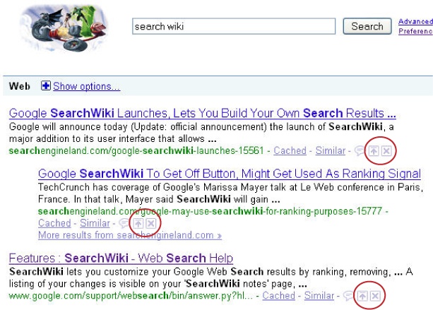 Google’s SearchWiki