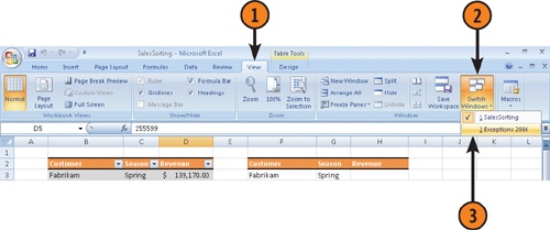 Switch between Open Workbooks