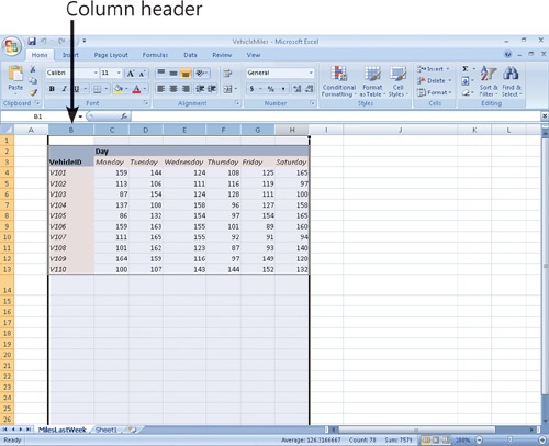 Select Noncontiguous Rows or Columns