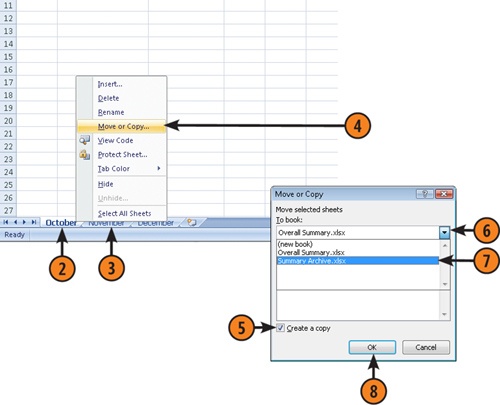 Copy Worksheets to Another Workbook