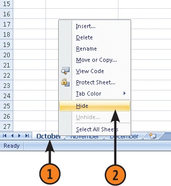 Hide or Unhide a Worksheet