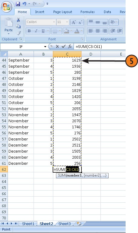 Create an AutoSum Function