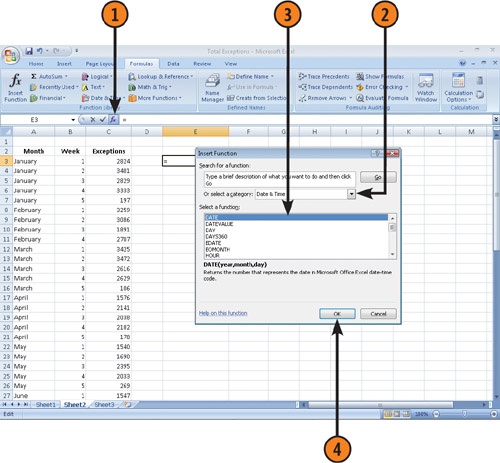 List Functions Available from the Excel Library