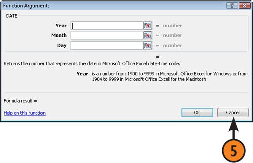 List Functions Available from the Excel Library