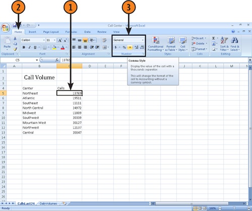 Display Numerical Values as Currency and Percentages