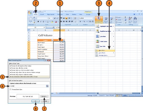 Change the Format of a Cell Based on the Results of a Formula