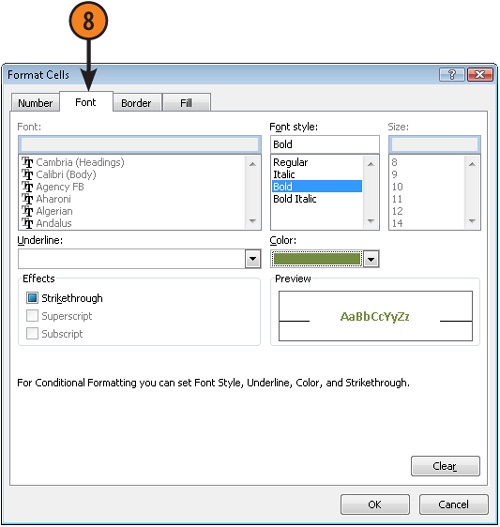 Change the Format of a Cell Based on the Results of a Formula