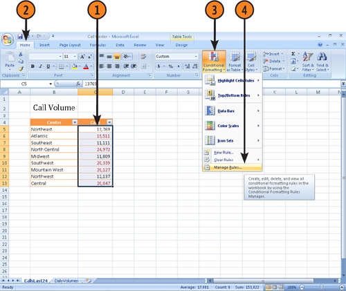 Delete a Conditional Formatting Rule