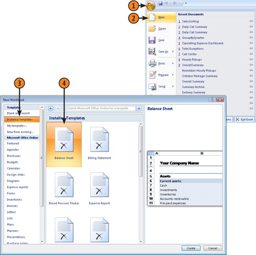 Create a Workbook from a Template