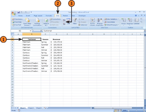 Sort Data in Ascending or Descending Order