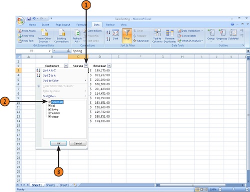 Display All Rows in a Filtered List