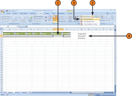 Validate Data According to a List in a Worksheet Range