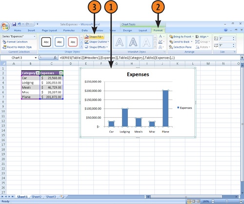 Change the Formatting of a Chart Element