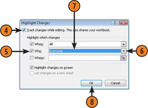 Turn on Track Changes