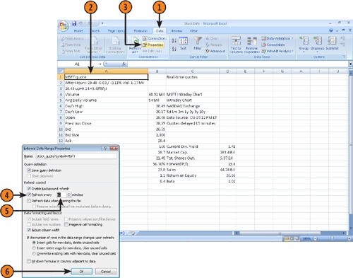 Schedule Web Query Data Refreshes