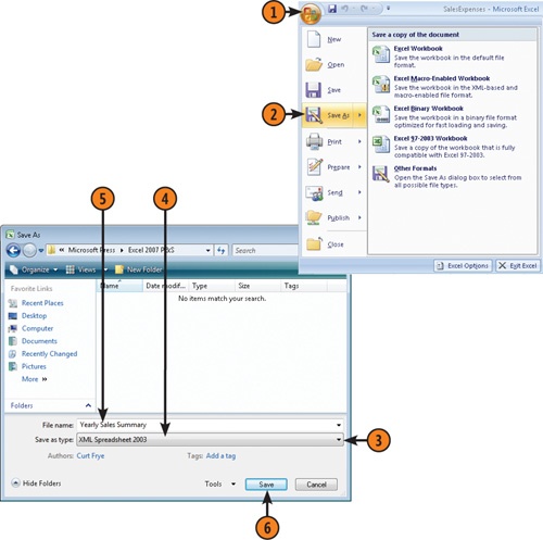 Save a Workbook as an XML Spreadsheet