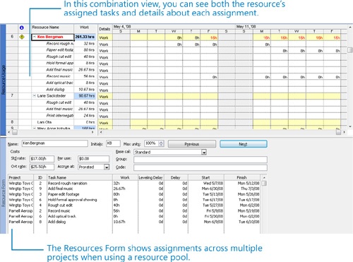 Viewing Assignment Details in a Resource Pool