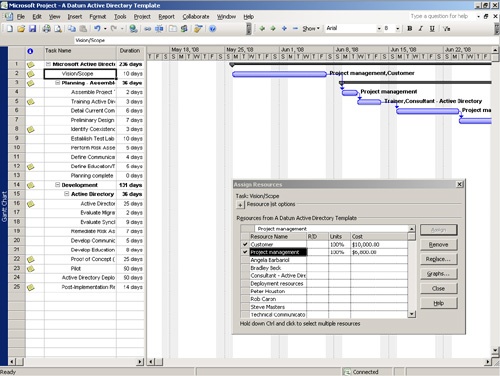 Staffing an Enterprise Project with Resources