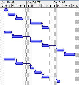 Your project is likely to include series of tasks on multiple parallel paths.