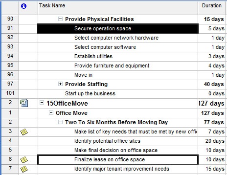 By consolidating projects, you can use the mouse to link tasks in different projects.