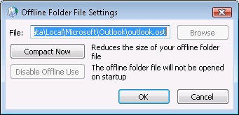 Specify the file name and other settings for the .ost file.