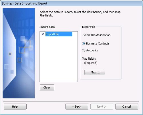 Select the destination for the incoming data.