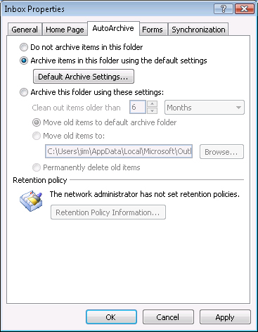 Use the AutoArchive feature to archive the data in your folders.