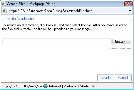 Outlook Web Access enables you to add attachments to e-mail messages.