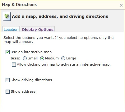 Choose your preferences for the map functionality and click OK.