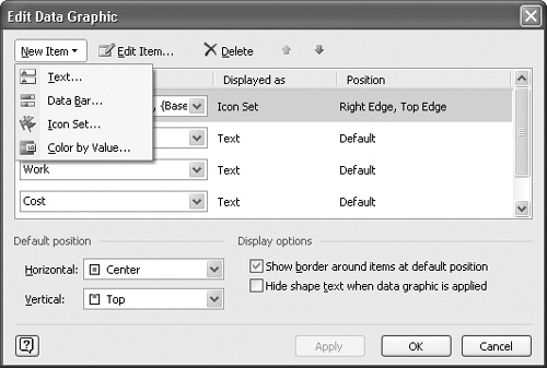 The Edit Data Graphic dialog box.