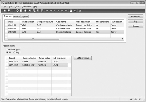 Batch Tasks designer form