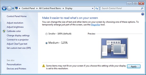 The density of your screen display