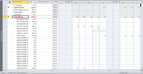 Resolving Resource Overallocations Manually