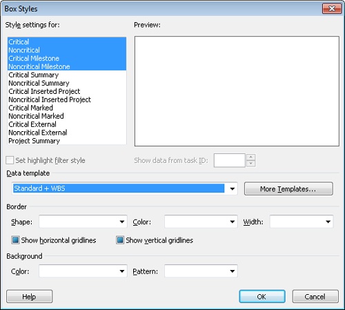 Formatting a Network Diagram View