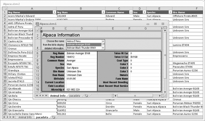 You can put raw imported data on its own worksheet and use a formatted worksheet to present the pertinent information.