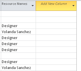 Use the Add New Column column to quickly customize a table.