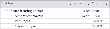 Add the Cost field to the Task Usage or Resource Usage view to review or modify the amount for a cost resource assignment.