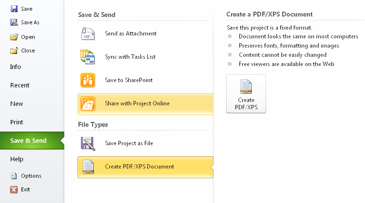 Saving a View as a PDF File