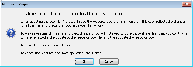 This message appears when you’re working with a read-only resource pool and you make changes that affect resources in the pool.