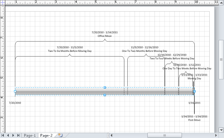 If shapes in the diagram overlap, select and drag them to another location.