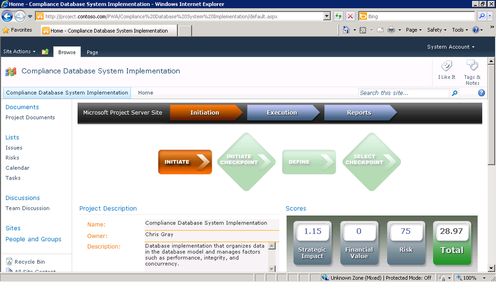 Start creating a proposal on the Project Information page.