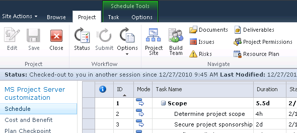 Apply a view to help you assign resources to tasks in Project Web App.