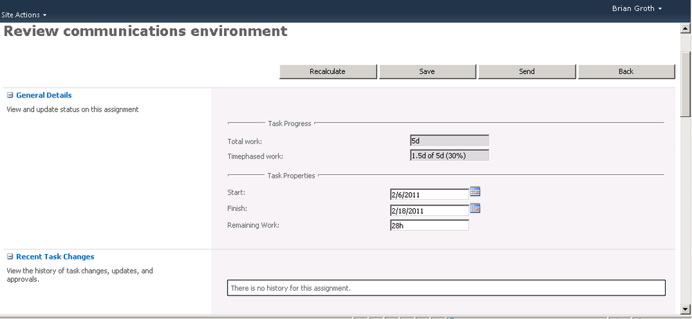 Click an assignment name to see additional information on the Assignment Details page.