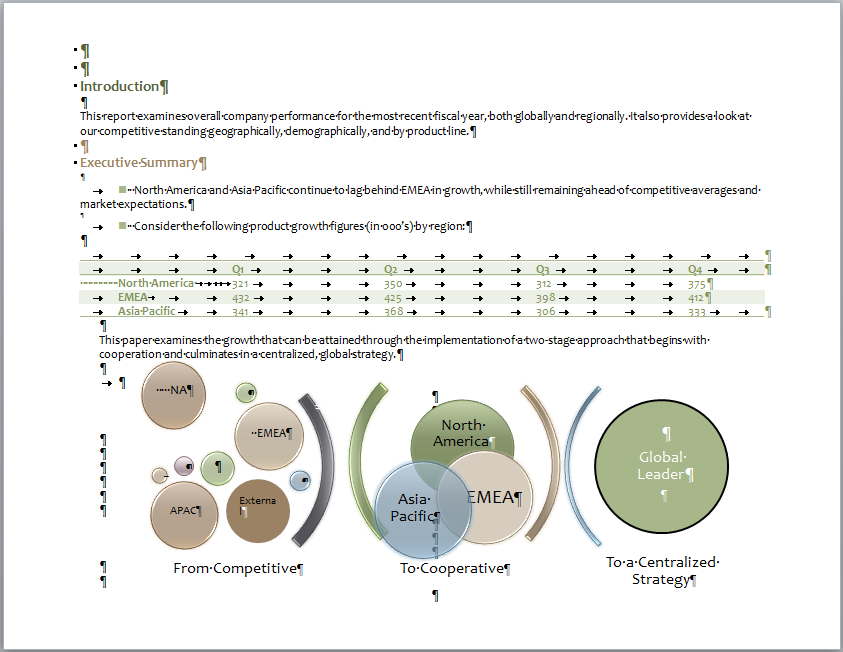 This content is the same as that shown in Figure 3-1, but it’s constructed using formatting workarounds.